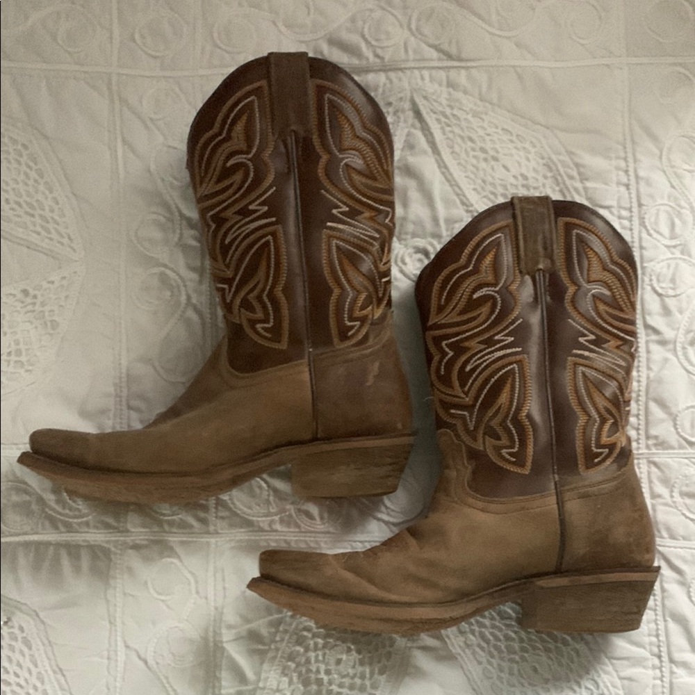 Tan and Brown Western Boots
